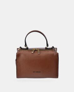 Миниатюрная кожаная сумка для боулинга светло-коричневого цвета на молнии Guy Laroche, светло-коричневый