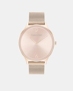 Женские часы Timeless 25200002 Pink Steel Mesh Calvin Klein, розовый