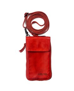 Красная кожаная сумка для мобильного телефона унисекс Stamp, красный