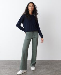 Женские брюки-кюлоты с карманами средней посадки Brownie, зеленый