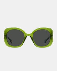 Зеленые женские солнцезащитные очки оверсайз с поляризационными линзами Polaroid, зеленый