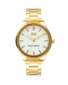 Мужские часы Midtown из золотой стали с тремя стрелками и браслетом Mark Maddox, золотой