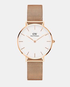Petite Mesh DW00100163 женские часы из стали розового золота Daniel Wellington, розовый