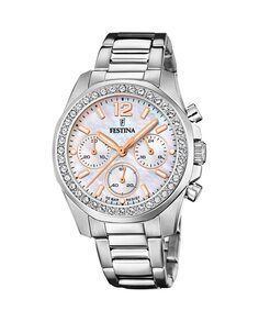 Женские часы F20606/1 из стали Festina, серебро