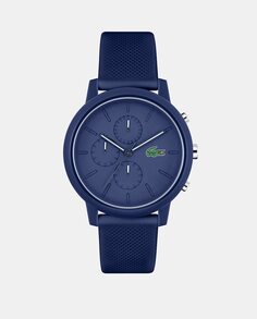Lacoste 12.12 x Chrono 2011244 Темно-синие силиконовые мужские часы Lacoste, синий