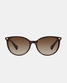 Круглые женские солнцезащитные очки из ацетата цвета темной гаваны Ralph by Ralph Lauren, коричневый