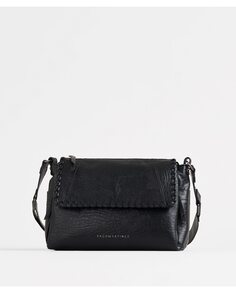 Женская черная сумка через плечо с плетеной отделкой и молнией PACOMARTINEZ, черный