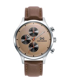 Многофункциональные мужские часы Village со стальным и коричневым ремешком Mark Maddox, коричневый