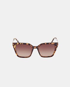 Прямоугольные женские солнцезащитные очки цвета гавана с поляризационными линзами Skechers, коричневый