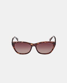 Женские солнцезащитные очки «кошачий глаз» цвета гавана с поляризационными линзами Skechers, коричневый