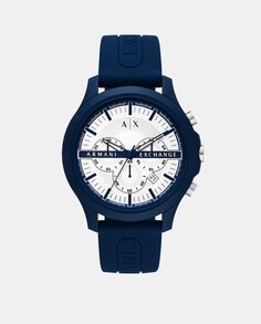 AX2437 Синие силиконовые мужские часы с хронографом Armani Exchange, синий