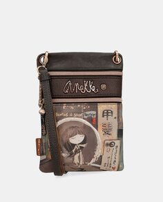 Маленькая сумка через плечо с фантазийным принтом и передним карманом Anekke, мультиколор