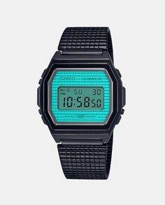 Винтажные цифровые женские часы A1000BP2EF из черной стали Casio, черный
