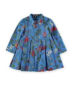 Платье-рубашка с диким принтом для девочки Pan con Chocolate, мультиколор
