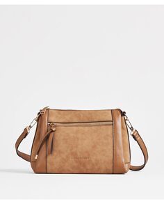 Женская сумка через плечо с фактурной текстурой цвета Camel PACOMARTINEZ, коричневый