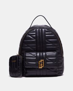 Черный мягкий рюкзак с передним карманом Liu Jo, черный