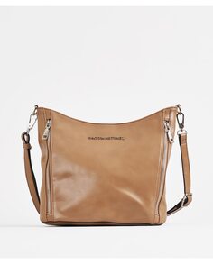Женская сумка через плечо с застежкой-молнией светло-коричневого цвета PACOMARTINEZ, коричневый