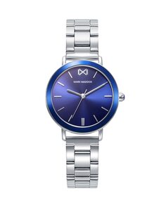 Женские стальные часы Shibuyam с синим циферблатом Mark Maddox, серебро