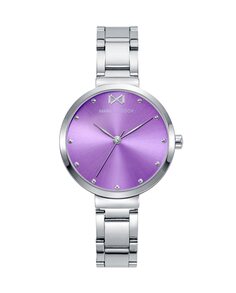 Женские стальные часы Alfama с фиолетовым циферблатом Mark Maddox, серебро