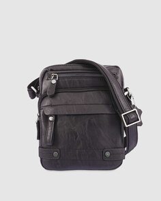 Большая сумка через плечо из холщовой ткани черного цвета El Potro, черный