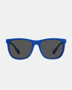 Унисекс прямоугольные синие солнцезащитные очки с поляризационными линзами Polaroid Originals, синий