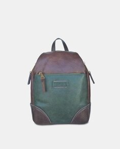 Средний двухцветный темно-коричневый рюкзак на молнии Torrens, темно-зеленый