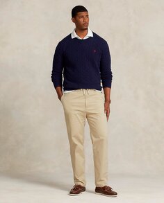 Мужские хлопковые брюки чинос обычного кроя, больших размеров Polo Ralph Lauren