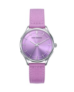 Женские часы Greenwich, стальной корпус, нейлоновый ремешок фиолетового цвета Mark Maddox, фиолетовый