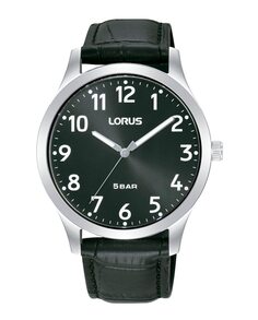 Классические мужские часы RRX03JX9 из кожи и черного ремешка Lorus, черный