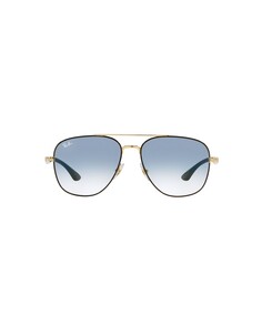 Солнцезащитные очки-авиаторы с двойной перемычкой из золотистого металла Ray-Ban, золотой