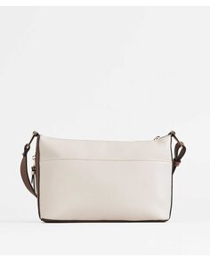 Женская сумка через плечо в сочетании белого и коричневого цветов PACOMARTINEZ, белый