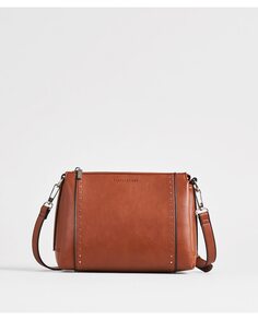 Женская сумка через плечо с коричневыми заклепками PACOMARTINEZ, коричневый