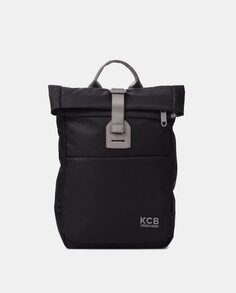 Большой черный нейлоновый рюкзак с передним карманом Kcb, черный