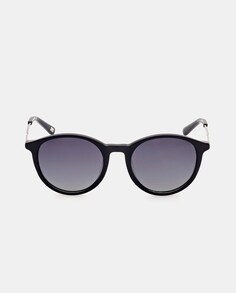 Круглые черные солнцезащитные очки из ацетата с поляризованными линзами Skechers, черный