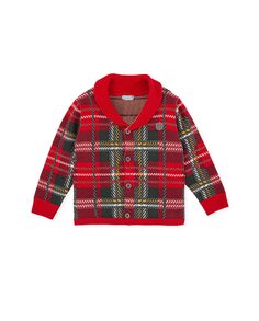 Красная клетчатая куртка для мальчика Tutto Piccolo, красный