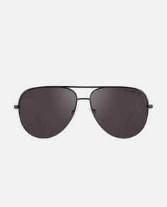 Черные солнцезащитные очки-авиаторы унисекс из нержавеющей стали Clandestine, черный