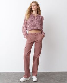 Женские прямые брюки с карманами карго Brownie