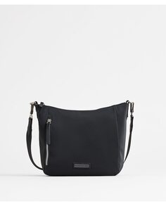 Базовая черная прорезиненная женская сумка через плечо PACOMARTINEZ, черный