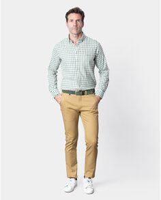 Мужские узкие бежевые брюки чинос Spagnolo, коричневый