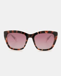 Женские солнцезащитные очки в квадратной оправе цвета &quot;Гавана&quot; розового цвета Mr. Wonderful, розовый