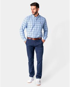 Мужские брюки чинос из габардина обычного темно-синего цвета Spagnolo, темно-синий