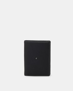 Черный кожаный кошелек на пять карт Pielnoble, черный
