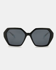 Женские солнцезащитные очки в черной геометрической оправе Mr. Wonderful, черный