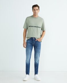 Мужские потертые джинсы скинни J10 Armani Exchange, индиго