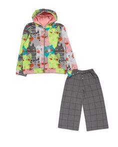 Комплект из двух предметов для девочки: штанишки и свитшот Tuc tuc, серый