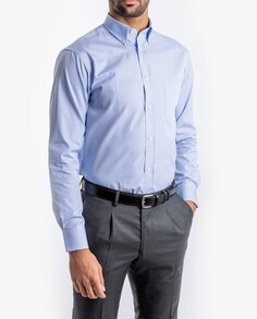 Мужская рубашка в обычную клетку голубого цвета Wickett Jones, светло-синий