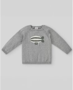 Светло-серый хлопковый свитер для мальчика PAZ Rodríguez, светло-серый