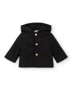 Куртка для девочки с капюшоном и застежкой на пуговицы Charanga, черный