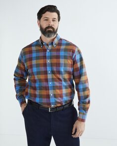 Мужская повседневная клетчатая фланелевая рубашка с длинными рукавами больших размеров Mirto, мультиколор