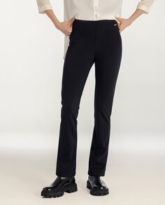Женские расклешенные и гладкие брюки Naulover, черный